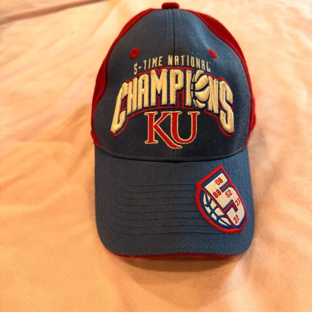 Top of the World Blue and Red KU Champions Hat